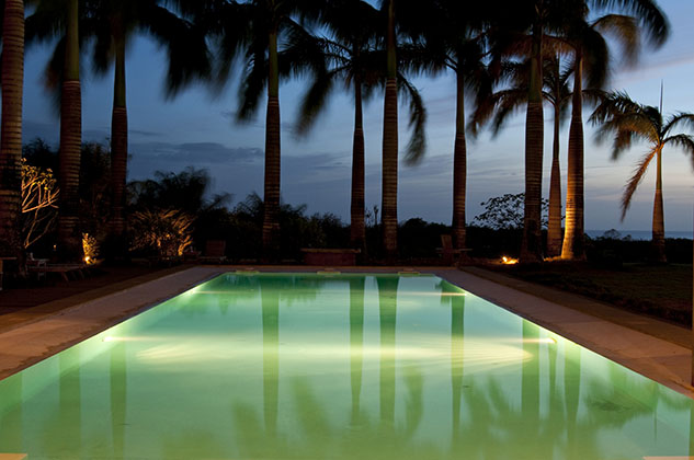 Swimming pool landscape in Panama