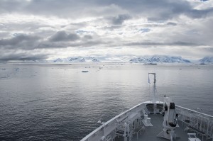Antarctica. View from the cruise ship