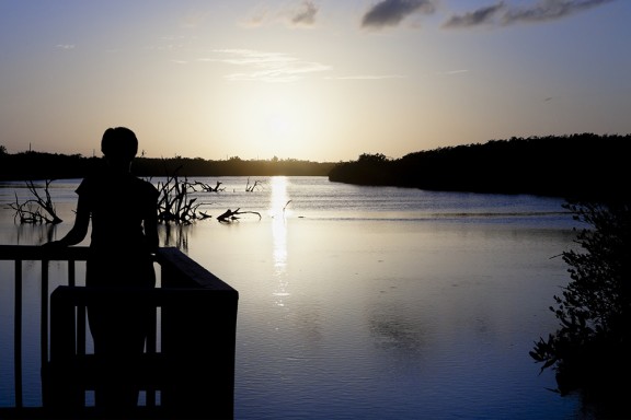 Sunset at Sandy Point Pond, Little Cayman